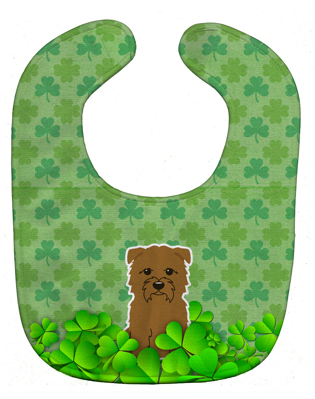 Glen of Imal Tan Shamrocks Baby Bib Easy-Clean Baby Bib Baby Feeding Accessory Baby Mealtime Essential, 10 x 13, Multicolor