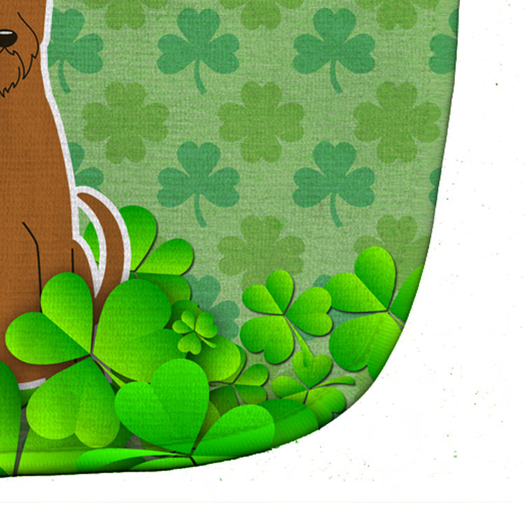 Irish Terrier Shamrocks Baby Bib Easy-Clean Baby Bib Baby Feeding Accessory Baby Mealtime Essential, 10 x 13, Multicolor