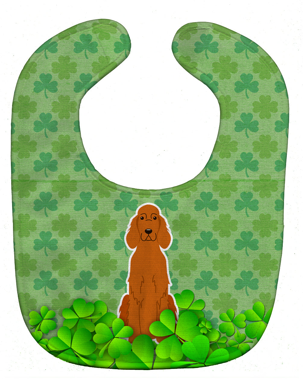 Irish Setter Shamrocks Baby Bib Easy-Clean Baby Bib Baby Feeding Accessory Baby Mealtime Essential, 10 x 13, Multicolor