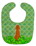 Irish Setter Shamrocks Baby Bib Easy-Clean Baby Bib Baby Feeding Accessory Baby Mealtime Essential, 10 x 13, Multicolor