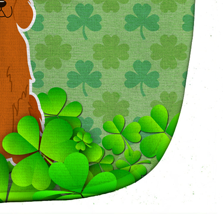 Irish Setter Shamrocks Baby Bib Easy-Clean Baby Bib Baby Feeding Accessory Baby Mealtime Essential, 10 x 13, Multicolor