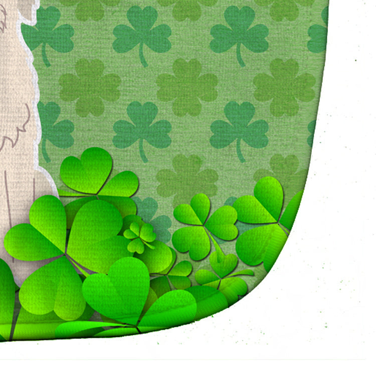 Irish Wolfhound Shamrocks Baby Bib Easy-Clean Baby Bib Baby Feeding Accessory Baby Mealtime Essential, 10 x 13, Multicolor