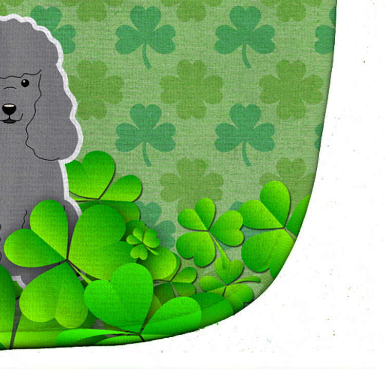 Poodle Silver Shamrocks Baby Bib Easy-Clean Baby Bib Baby Feeding Accessory Baby Mealtime Essential, 10 x 13, Multicolor