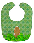 Poodle Tan Shamrocks Baby Bib Easy-Clean Baby Bib Baby Feeding Accessory Baby Mealtime Essential, 10 x 13, Multicolor