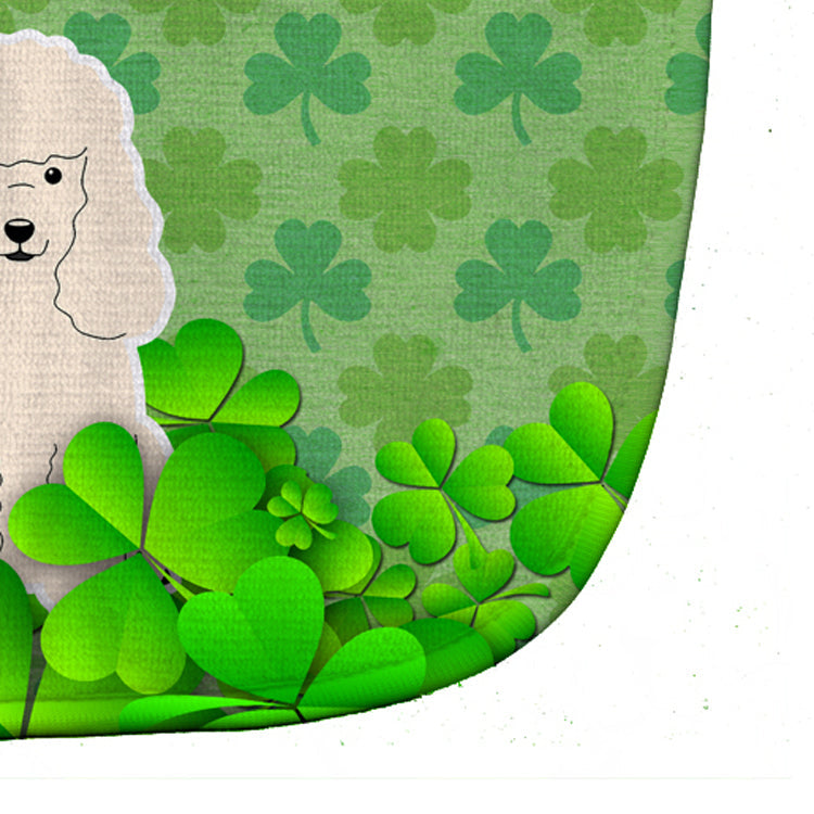 Poodle White Shamrocks Baby Bib Easy-Clean Baby Bib Baby Feeding Accessory Baby Mealtime Essential, 10 x 13, Multicolor