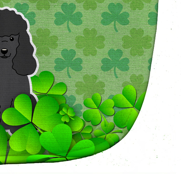 Poodle Black Shamrocks Baby Bib Easy-Clean Baby Bib Baby Feeding Accessory Baby Mealtime Essential, 10 x 13, Multicolor