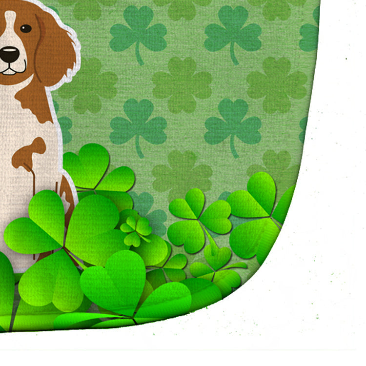 Brittany Spaniel Shamrocks Baby Bib Easy-Clean Baby Bib Baby Feeding Accessory Baby Mealtime Essential, 10 x 13, Multicolor