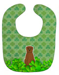 Dogue de Bourdeaux Shamrocks Baby Bib Easy-Clean Baby Bib Baby Feeding Accessory Baby Mealtime Essential, 10 x 13, Multicolor