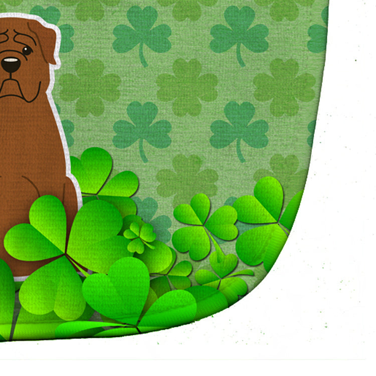 Dogue de Bourdeaux Shamrocks Baby Bib Easy-Clean Baby Bib Baby Feeding Accessory Baby Mealtime Essential, 10 x 13, Multicolor