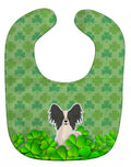 Papillon Black White Shamrocks Baby Bib Easy-Clean Baby Bib Baby Feeding Accessory Baby Mealtime Essential, 10 x 13, Multicolor
