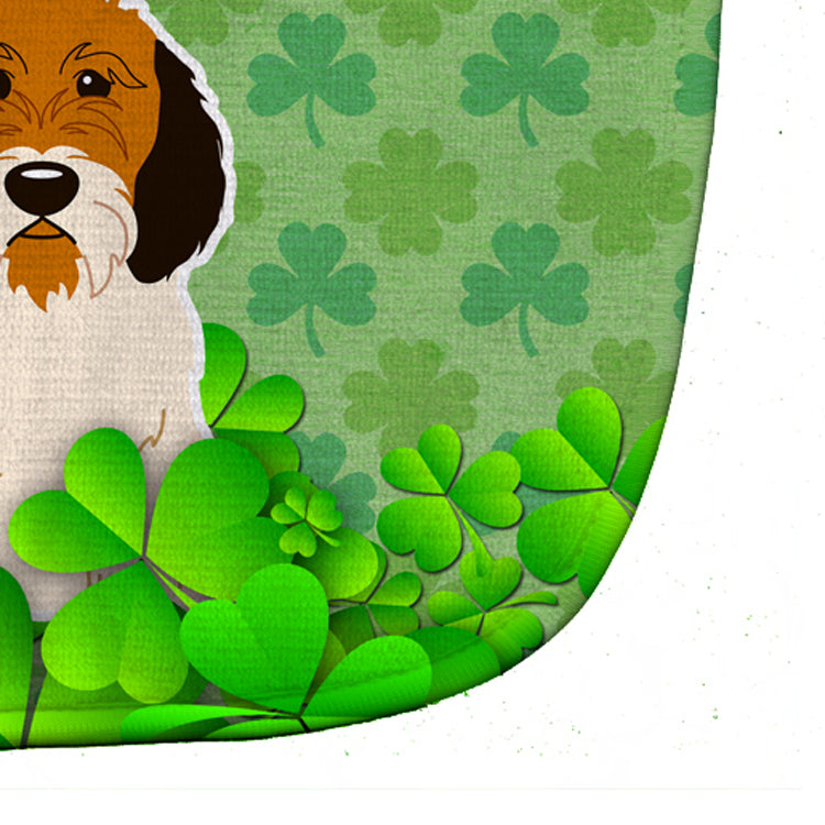 Petit Basset Griffon Veenden Shamrocks Baby Bib Easy-Clean Baby Bib Baby Feeding Accessory Baby Mealtime Essential, 10 x 13, Multicolor