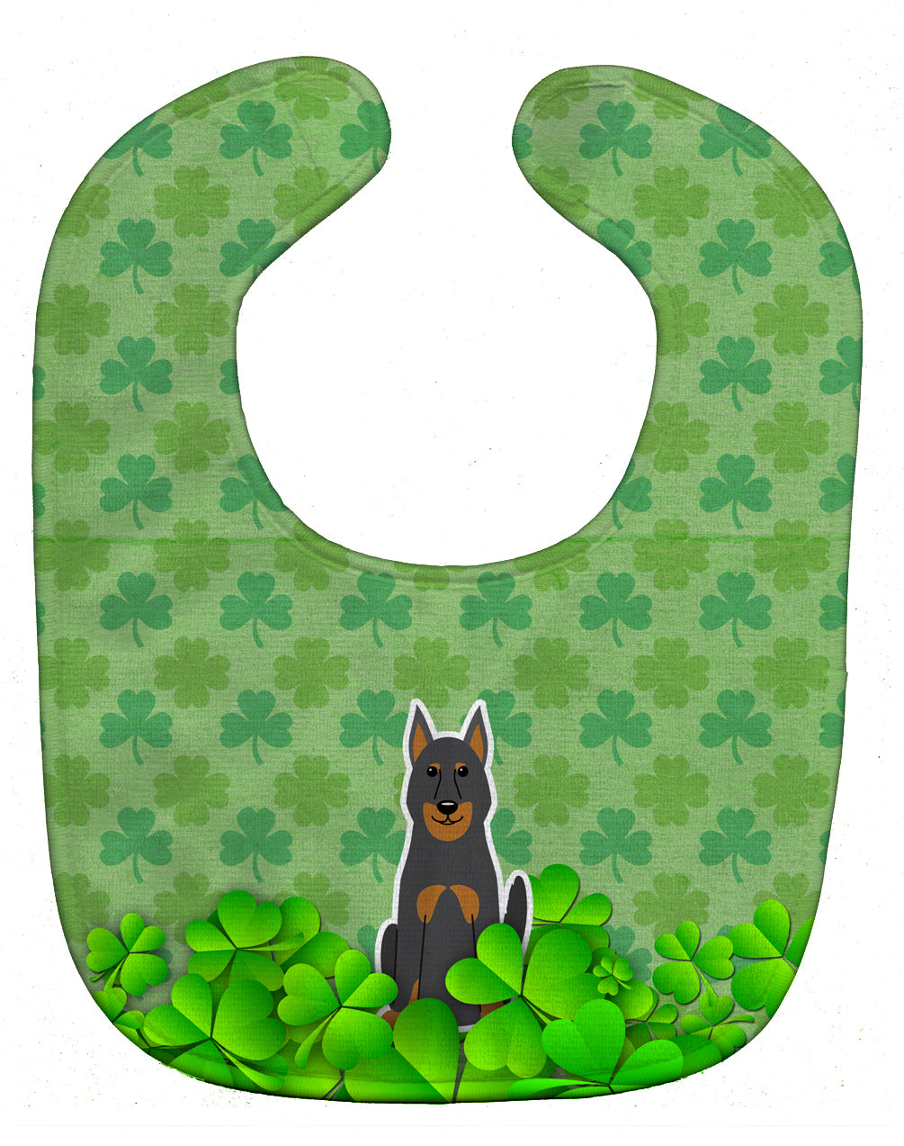 Beauce Shepherd Dog Shamrocks Baby Bib Easy-Clean Baby Bib Baby Feeding Accessory Baby Mealtime Essential, 10 x 13, Multicolor