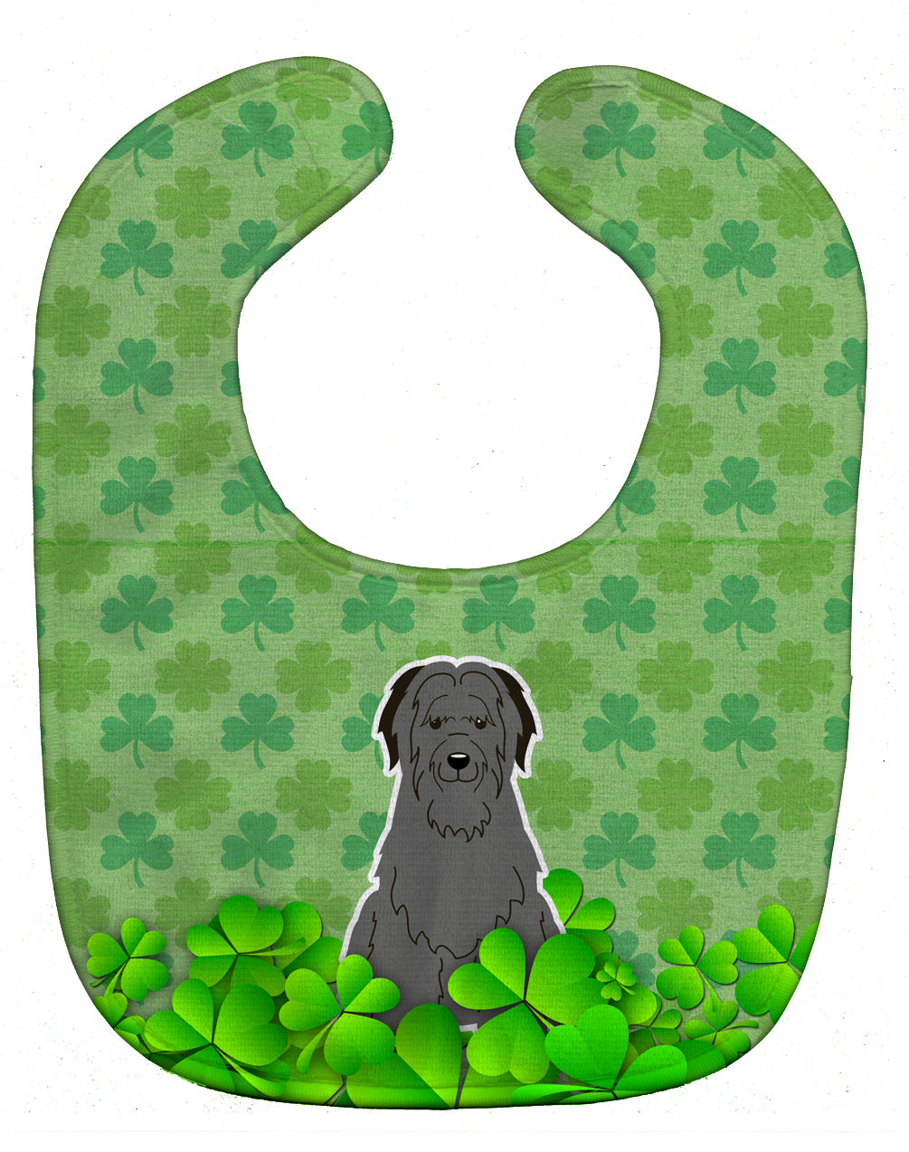 Briard Black Shamrocks Baby Bib Easy-Clean Baby Bib Baby Feeding Accessory Baby Mealtime Essential, 10 x 13, Multicolor