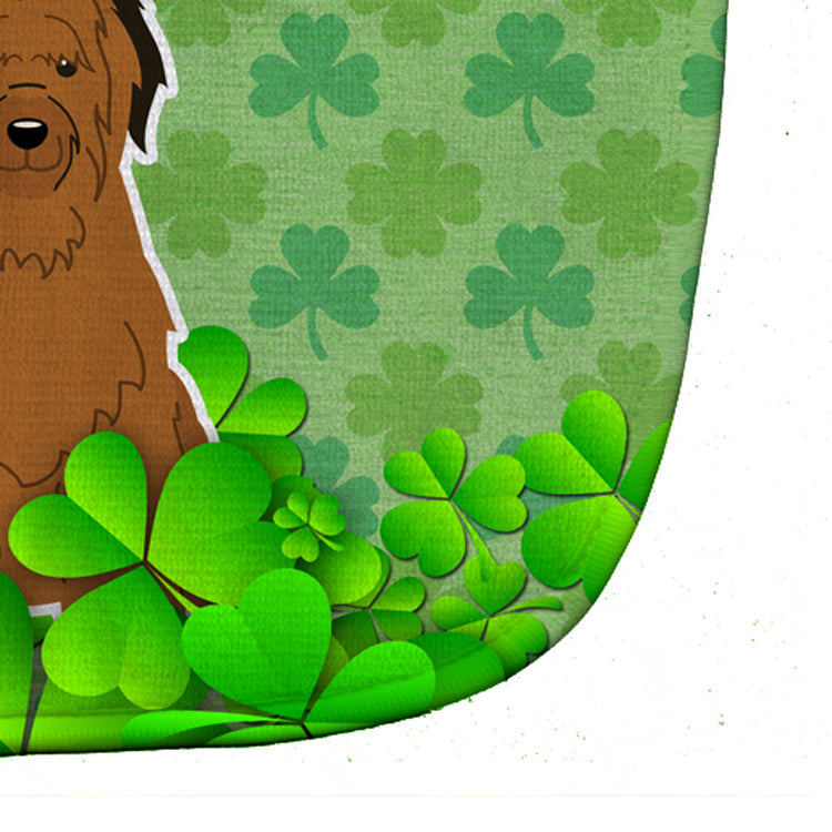Briard Brown Shamrocks Baby Bib Easy-Clean Baby Bib Baby Feeding Accessory Baby Mealtime Essential, 10 x 13, Multicolor