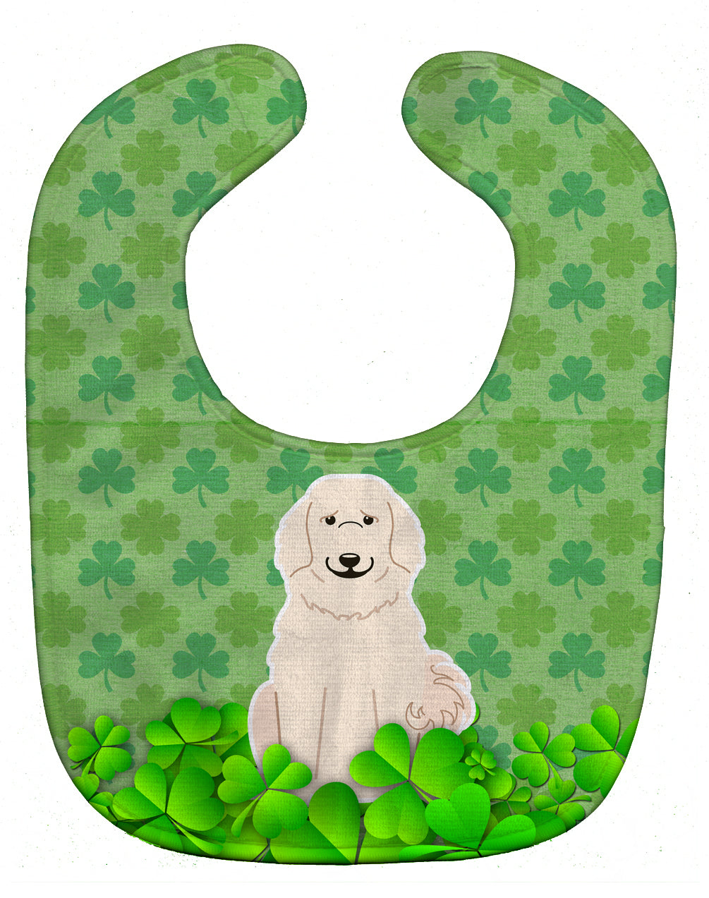 Great Pyrenese Shamrocks Baby Bib Easy-Clean Baby Bib Baby Feeding Accessory Baby Mealtime Essential, 10 x 13, Multicolor