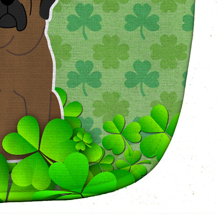 Bullmastiff Shamrocks Baby Bib Easy-Clean Baby Bib Baby Feeding Accessory Baby Mealtime Essential, 10 x 13, Multicolor