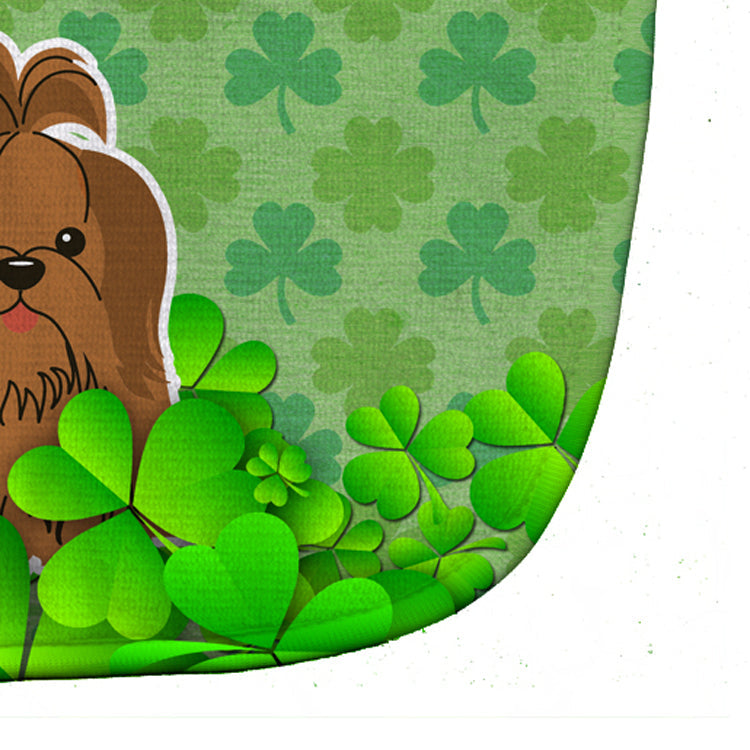 Shih Tzu Silver Chocolate Shamrocks Baby Bib Easy-Clean Baby Bib Baby Feeding Accessory Baby Mealtime Essential, 10 x 13, Multicolor