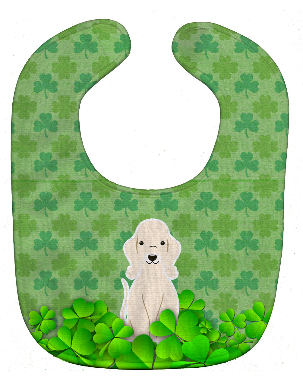 Bedlington Terrier Sandy Shamrocks Baby Bib Easy-Clean Baby Bib Baby Feeding Accessory Baby Mealtime Essential, 10 x 13, Multicolor