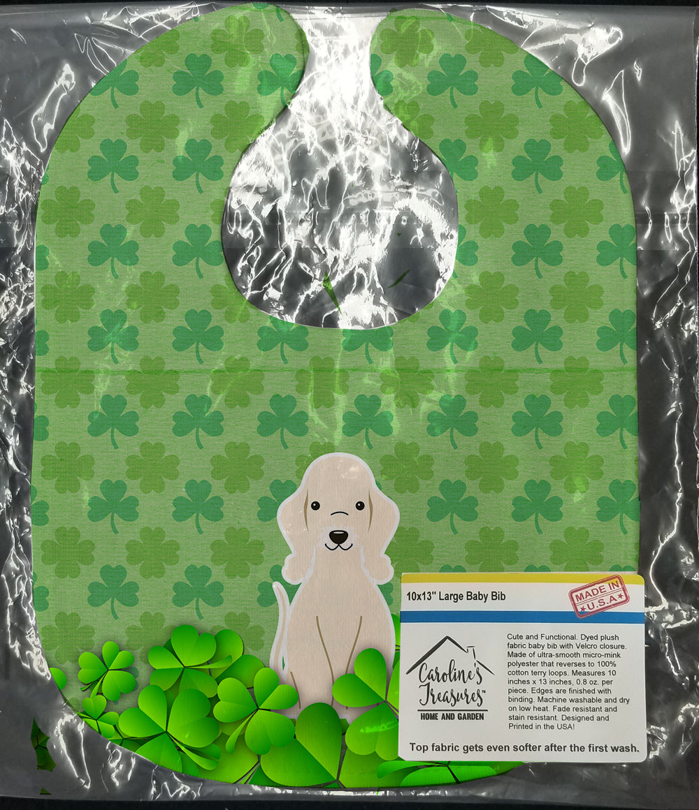 Bedlington Terrier Sandy Shamrocks Baby Bib Easy-Clean Baby Bib Baby Feeding Accessory Baby Mealtime Essential, 10 x 13, Multicolor
