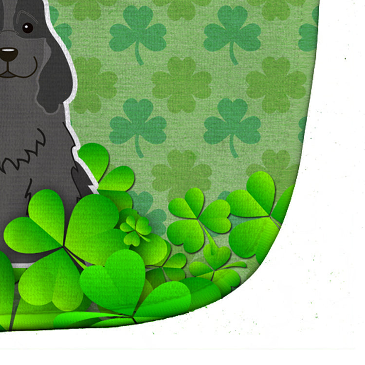 Cocker Spaniel Black Shamrocks Baby Bib Easy-Clean Baby Bib Baby Feeding Accessory Baby Mealtime Essential, 10 x 13, Multicolor