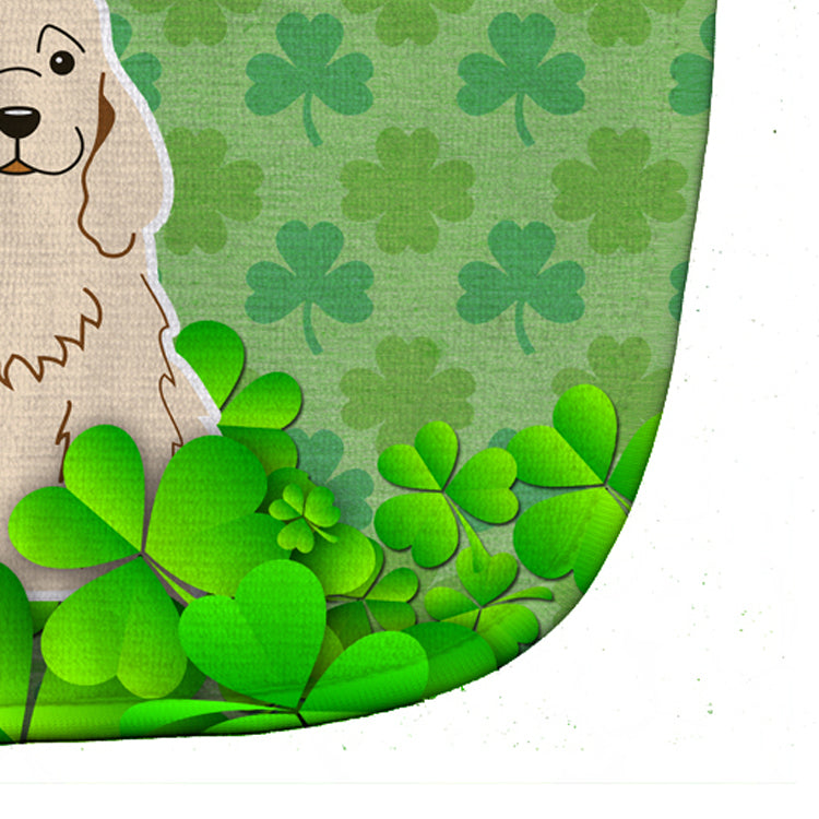 Cocker Spaniel Buff Shamrocks Baby Bib Easy-Clean Baby Bib Baby Feeding Accessory Baby Mealtime Essential, 10 x 13, Multicolor