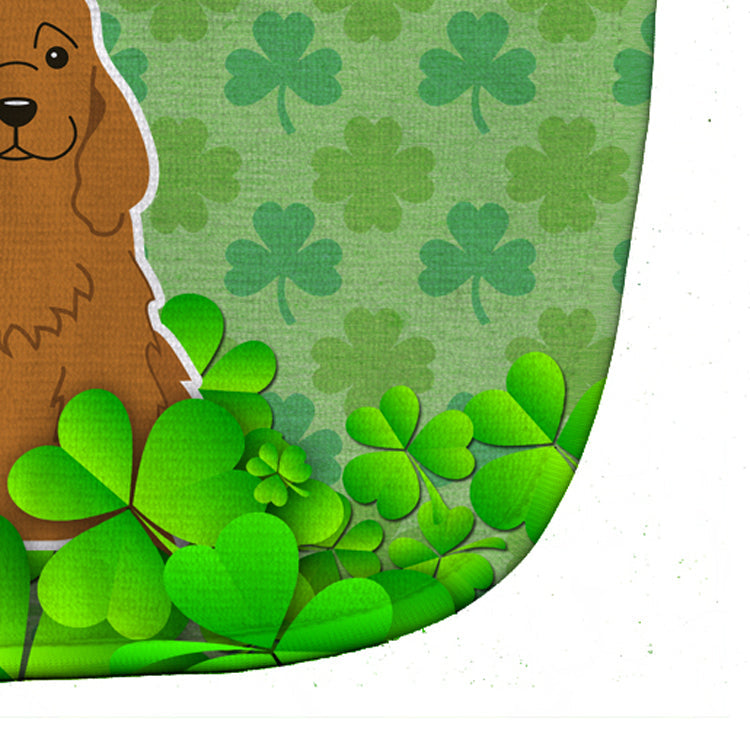 Cocker Spaniel Red Shamrocks Baby Bib Easy-Clean Baby Bib Baby Feeding Accessory Baby Mealtime Essential, 10 x 13, Multicolor