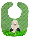 Old English Sheepdog Shamrocks Baby Bib Easy-Clean Baby Bib Baby Feeding Accessory Baby Mealtime Essential, 10 x 13, Multicolor