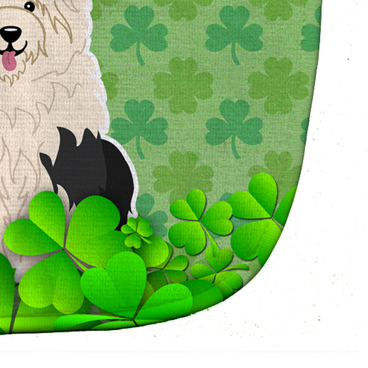 Old English Sheepdog Shamrocks Baby Bib Easy-Clean Baby Bib Baby Feeding Accessory Baby Mealtime Essential, 10 x 13, Multicolor