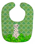 Dalmatian Shamrocks Baby Bib Easy-Clean Baby Bib Baby Feeding Accessory Baby Mealtime Essential, 10 x 13, Multicolor
