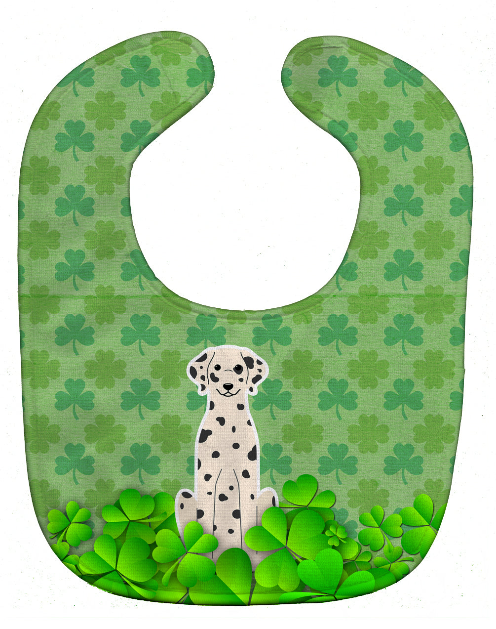 Dalmatian Shamrocks Baby Bib Easy-Clean Baby Bib Baby Feeding Accessory Baby Mealtime Essential, 10 x 13, Multicolor