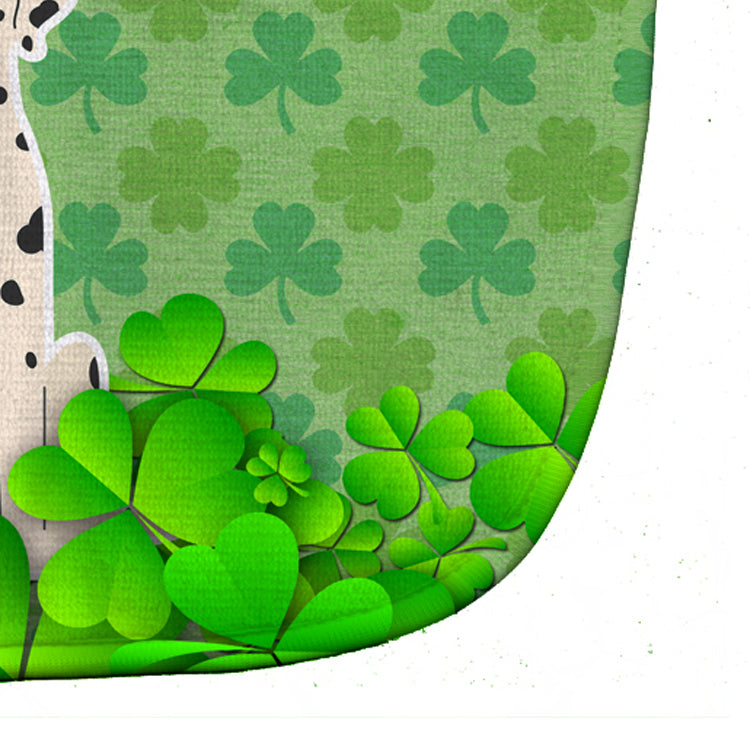 Dalmatian Shamrocks Baby Bib Easy-Clean Baby Bib Baby Feeding Accessory Baby Mealtime Essential, 10 x 13, Multicolor