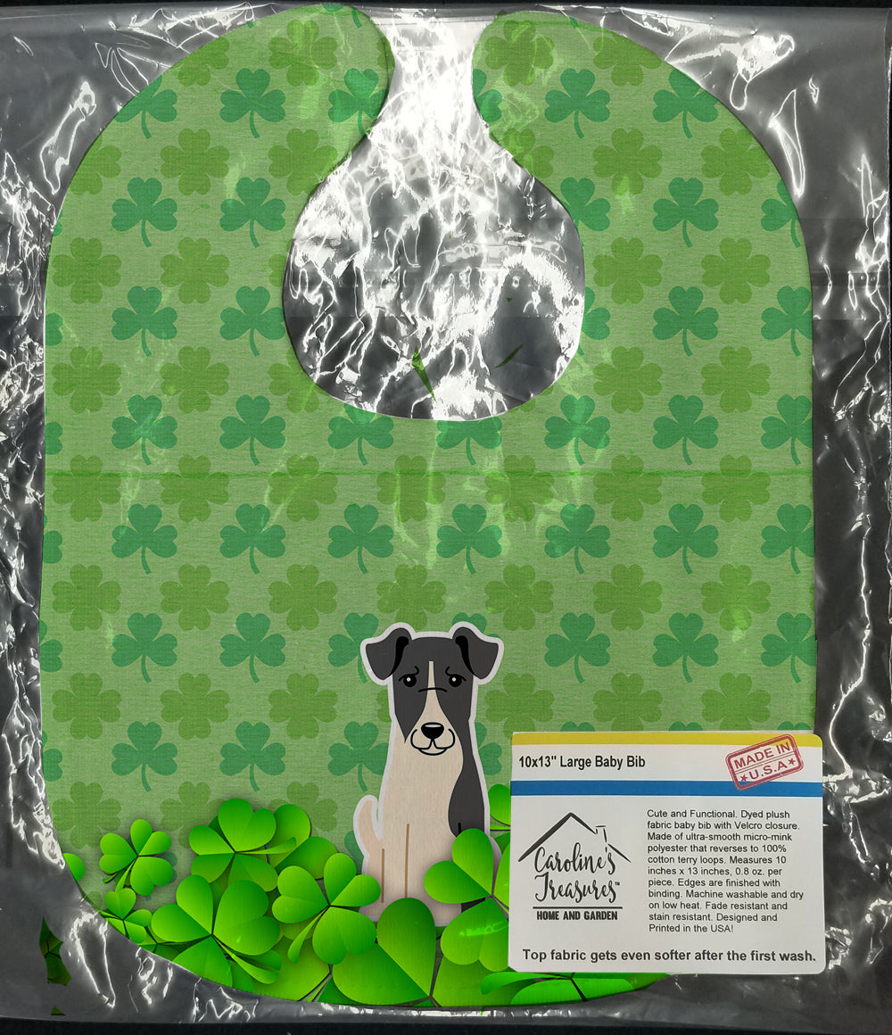 Smooth Fox Terrier Shamrocks Baby Bib Easy-Clean Baby Bib Baby Feeding Accessory Baby Mealtime Essential, 10 x 13, Multicolor
