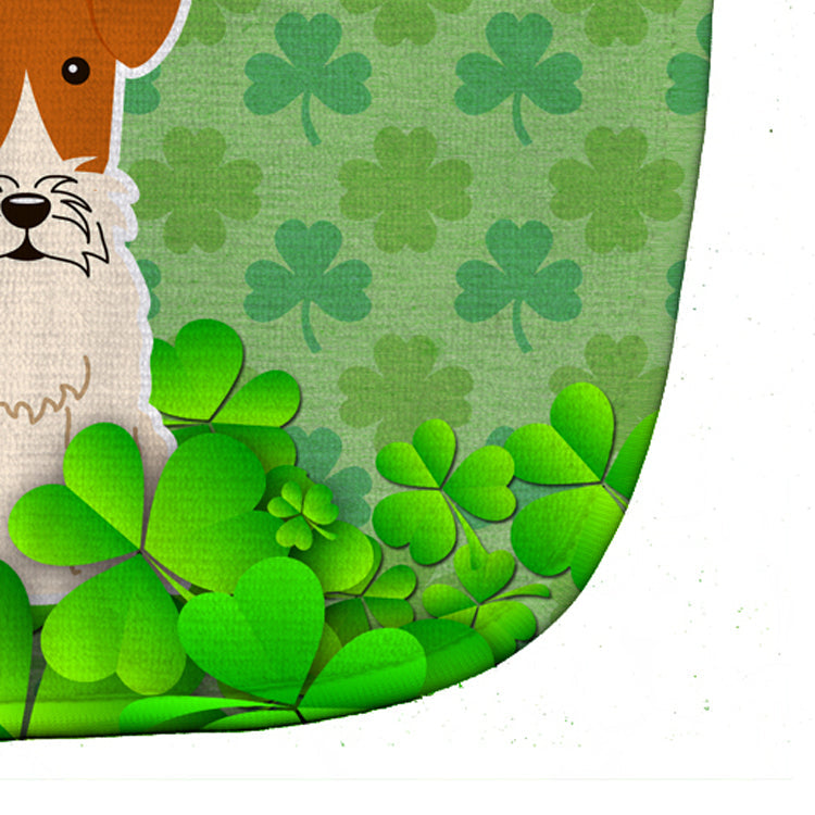 Wire Fox Terrier Shamrocks Baby Bib Easy-Clean Baby Bib Baby Feeding Accessory Baby Mealtime Essential, 10 x 13, Multicolor