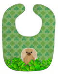 Pekingese Fawn Sable Shamrocks Baby Bib Easy-Clean Baby Bib Baby Feeding Accessory Baby Mealtime Essential, 10 x 13, Multicolor
