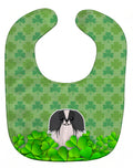 Pekingese Black White Shamrocks Baby Bib Easy-Clean Baby Bib Baby Feeding Accessory Baby Mealtime Essential, 10 x 13, Multicolor
