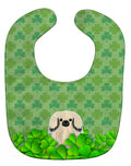 Pekingese Cream Shamrocks Baby Bib Easy-Clean Baby Bib Baby Feeding Accessory Baby Mealtime Essential, 10 x 13, Multicolor