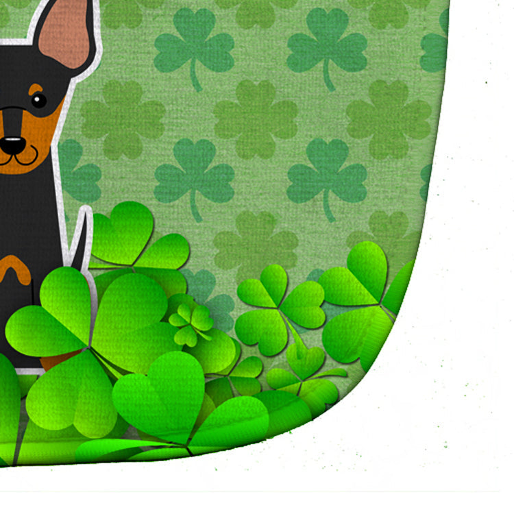 English Toy Terrier Shamrocks Baby Bib Easy-Clean Baby Bib Baby Feeding Accessory Baby Mealtime Essential, 10 x 13, Multicolor