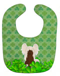 Chinese Crested Cream Shamrocks Baby Bib Easy-Clean Baby Bib Baby Feeding Accessory Baby Mealtime Essential, 10 x 13, Multicolor