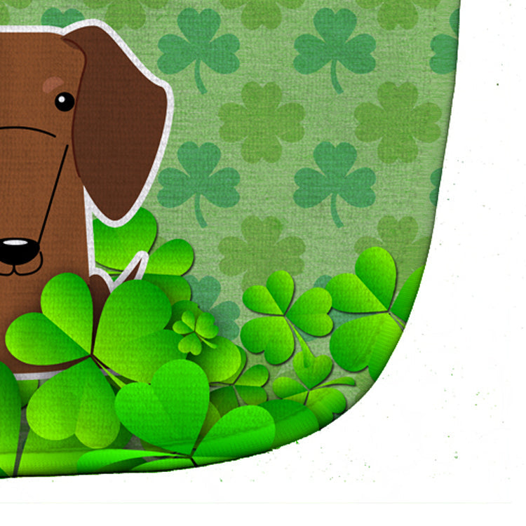 Dachshund Red Brown Shamrocks Baby Bib Easy-Clean Baby Bib Baby Feeding Accessory Baby Mealtime Essential, 10 x 13, Multicolor