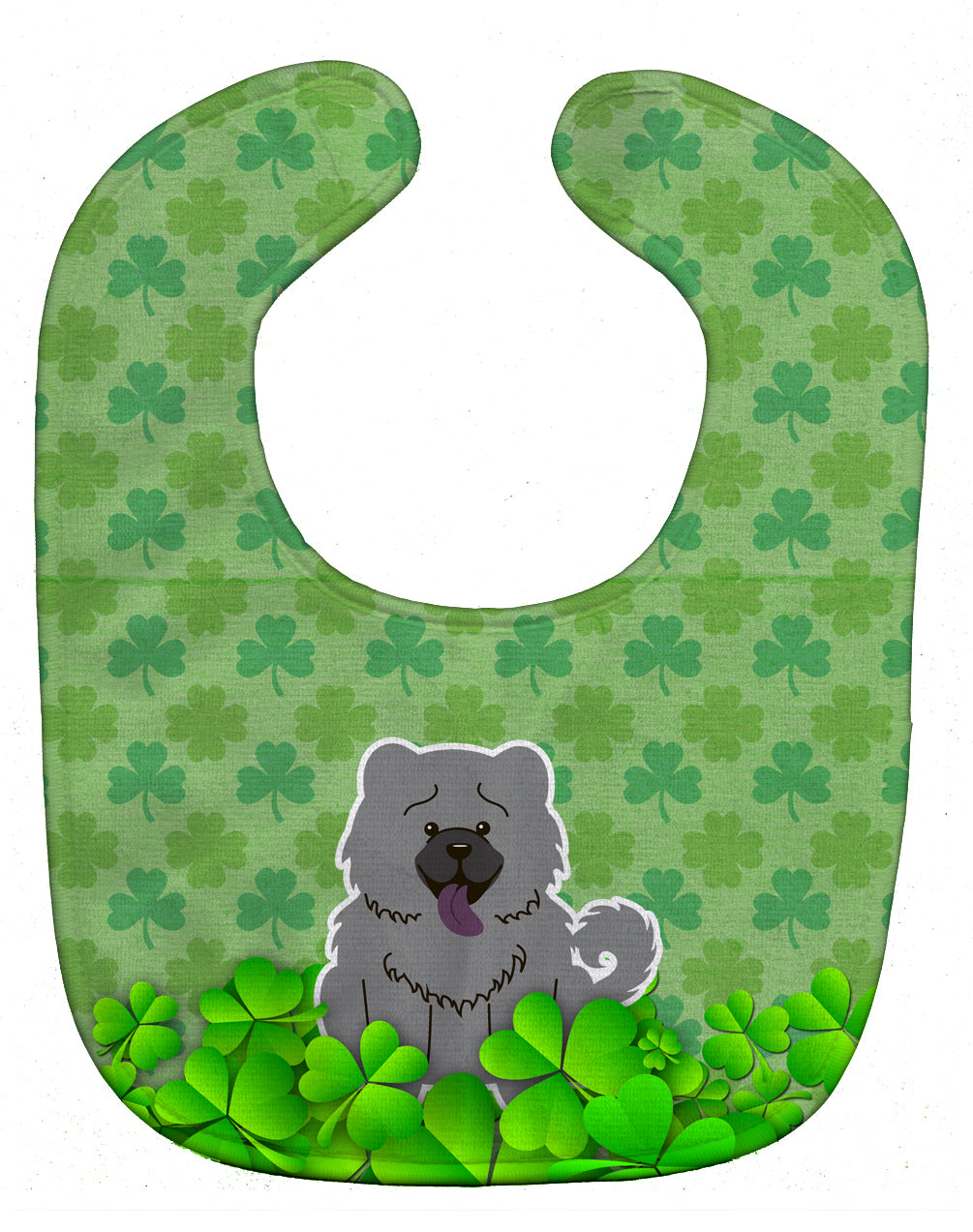 Chow Chow Blue Shamrocks Baby Bib Easy-Clean Baby Bib Baby Feeding Accessory Baby Mealtime Essential, 10 x 13, Multicolor