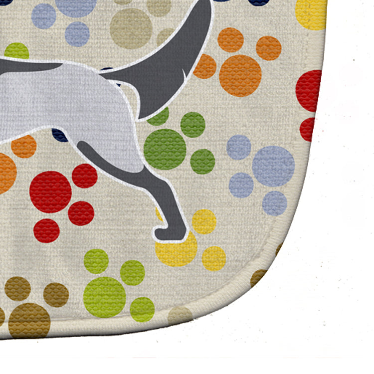 English Setter Pawprints Baby Bib Easy-Clean Baby Bib Baby Feeding Accessory Baby Mealtime Essential, 10 x 13, Multicolor