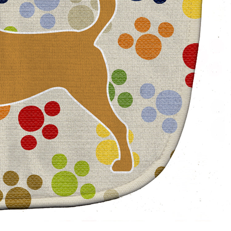 Bloodhound Pawprints Baby Bib Easy-Clean Baby Bib Baby Feeding Accessory Baby Mealtime Essential, 10 x 13, Multicolor