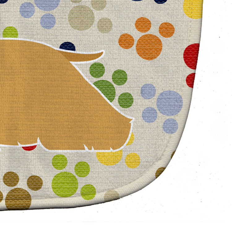 Cocker Spaniel Pawprints Baby Bib Easy-Clean Baby Bib Baby Feeding Accessory Baby Mealtime Essential, 10 x 13, Multicolor