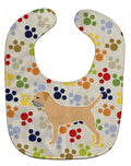 Border Terrier Pawprints Baby Bib Easy-Clean Baby Bib Baby Feeding Accessory Baby Mealtime Essential, 10 x 13, Multicolor