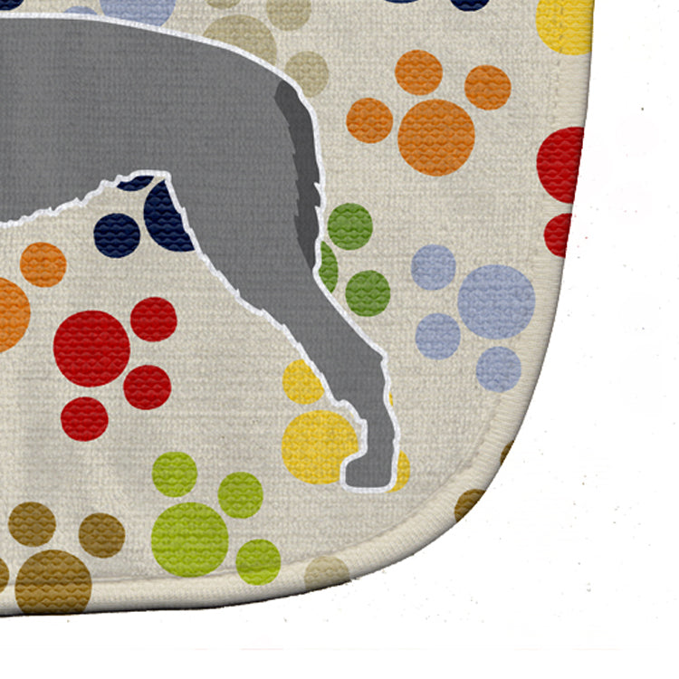 Scottish Deerhound Pawprints Baby Bib Easy-Clean Baby Bib Baby Feeding Accessory Baby Mealtime Essential, 10 x 13, Multicolor