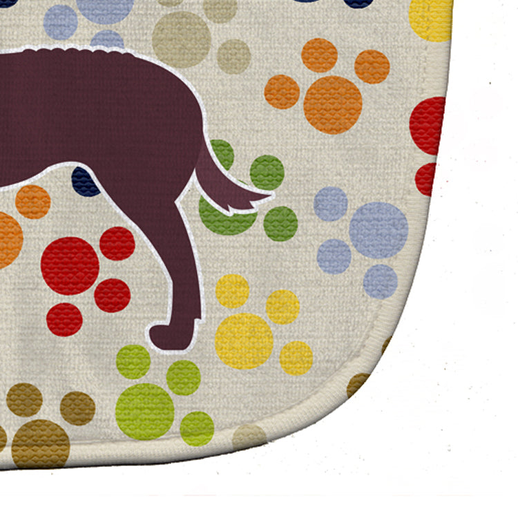 American Water Spaniel Pawprints Baby Bib Easy-Clean Baby Bib Baby Feeding Accessory Baby Mealtime Essential, 10 x 13, Multicolor