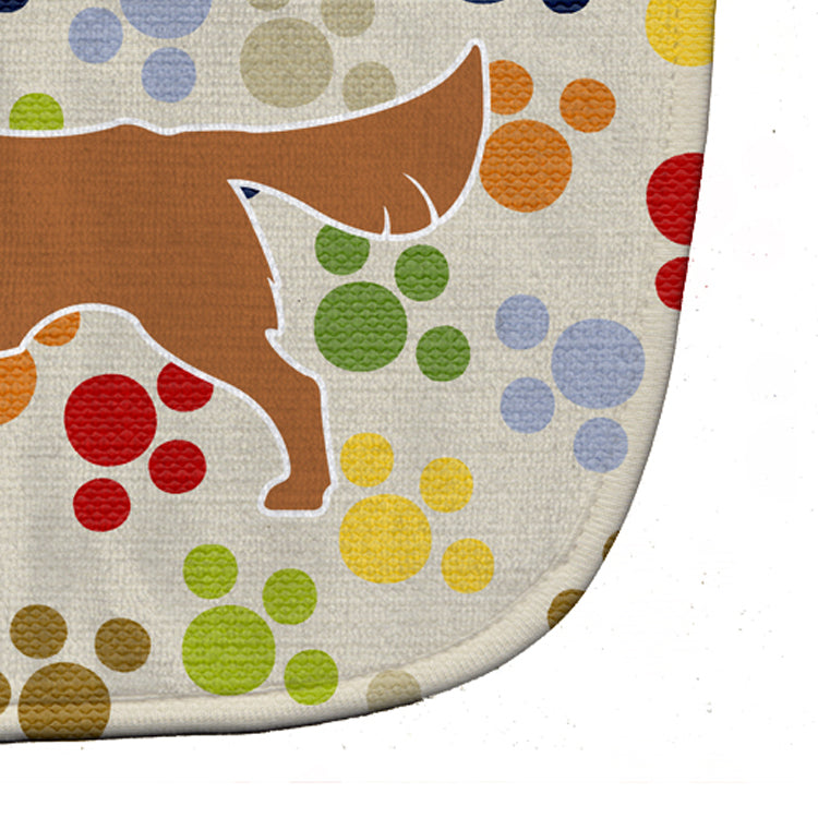 Golden Retriever Pawprints Baby Bib Easy-Clean Baby Bib Baby Feeding Accessory Baby Mealtime Essential, 10 x 13, Multicolor