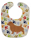 Norfolk Terrier Pawprints Baby Bib Easy-Clean Baby Bib Baby Feeding Accessory Baby Mealtime Essential, 10 x 13, Multicolor