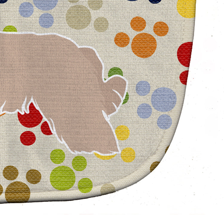 Pyrenean Shepherd Pawprints Baby Bib Easy-Clean Baby Bib Baby Feeding Accessory Baby Mealtime Essential, 10 x 13, Multicolor