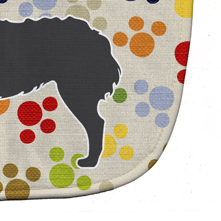 Croatian Sheepdog Pawprints Baby Bib Easy-Clean Baby Bib Baby Feeding Accessory Baby Mealtime Essential, 10 x 13, Multicolor